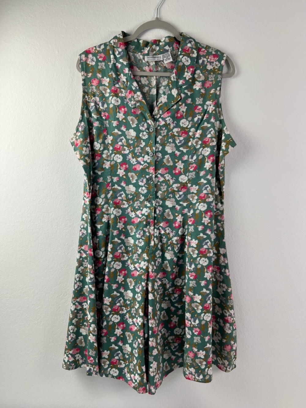 Sostanza Contemporary Apparel Rayon & Cotton Blend Floral Romper